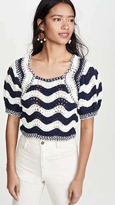 Shop Ulla Johnson Luciana Pullover In Midnight