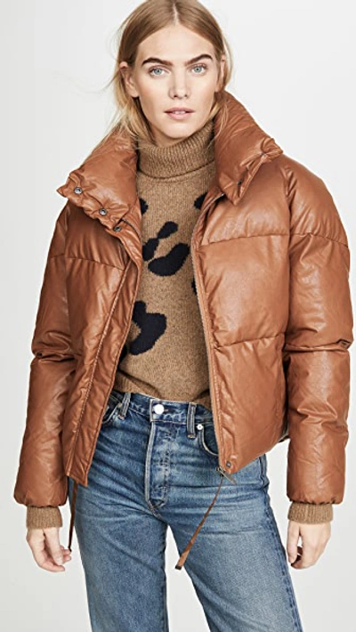 Camila Vegan Leather Puffer