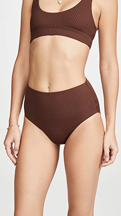 Shop Vitamin A Barcelona Bikini Bottoms In Vintage Brown