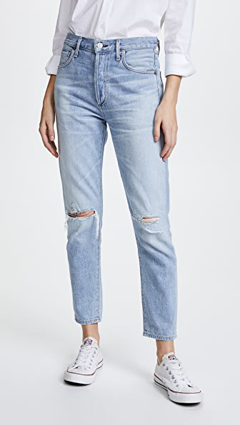 Citizens Of Humanity Liya High Rise Classic Fit Jeans In Torn Modesens