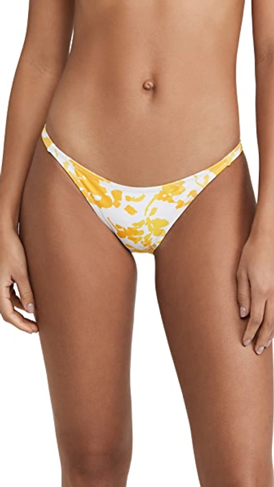 Shop Caroline Constas Mykela Bikini Bottoms In Yellow