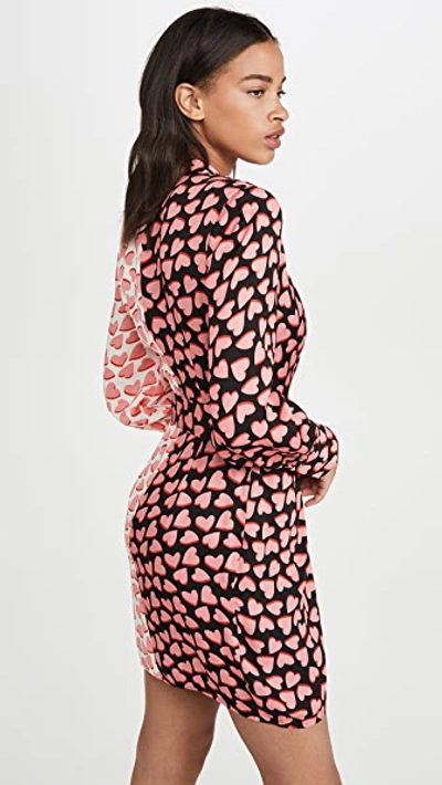 Shop Rebecca Vallance Twin Hearts Mini Dress In Mixed Print