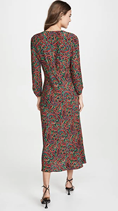 Shop Rixo London Katie Dress In Mini Flower Paisley