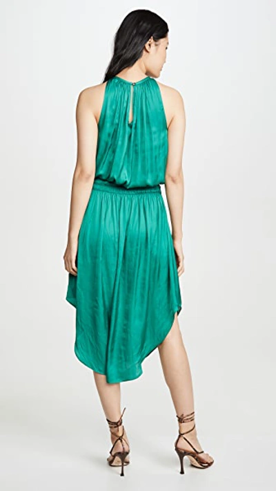Shop Ramy Brook Shiny Audrey Dress In Emerald