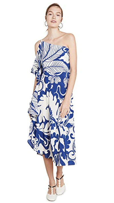 Shop La Doublej Cassandra Dress In Marea Blu