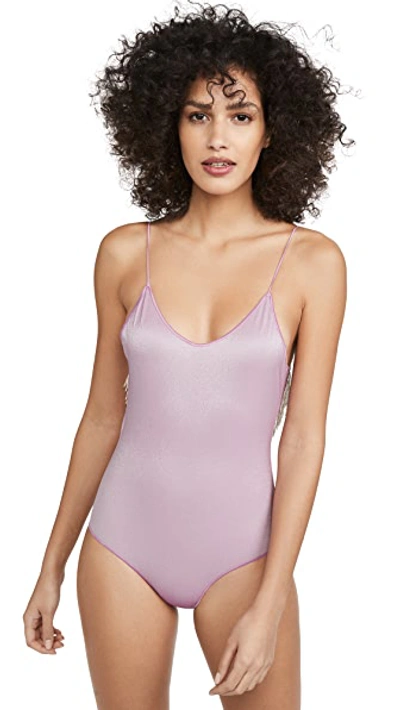 Shop Oseree 20s Pearls One Piece In Lilac