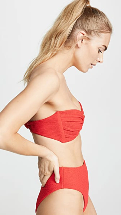 Shop Montce Tori Bikini Top In Red