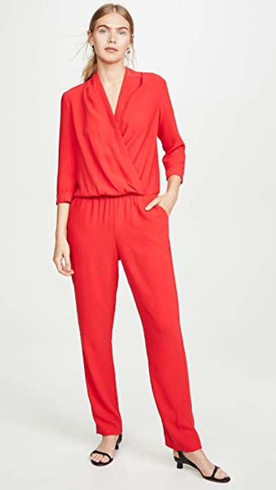 Shop Amanda Uprichard Venus Jumpsuit In Poppy