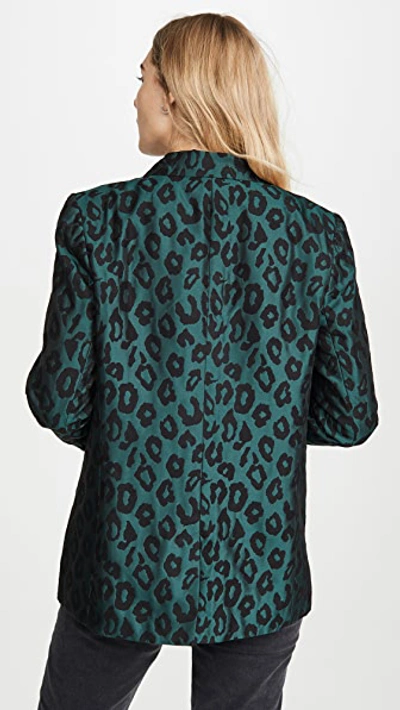 Shop Anine Bing Madeline Blazer In Leopard