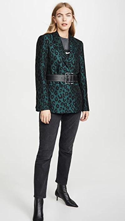 Shop Anine Bing Madeline Blazer In Leopard