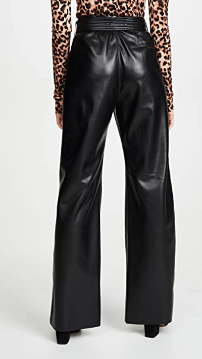 Shop Nanushka Kisa Vegan Leather Pants In Black