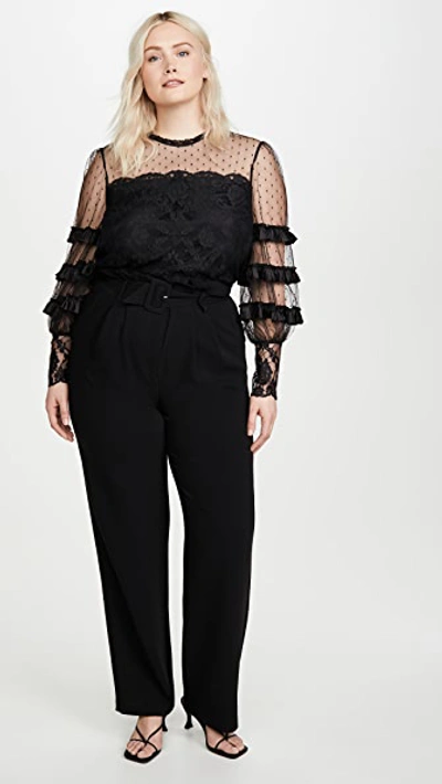 Shop Temperley London Florence Blouse In Black