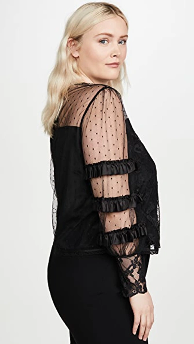 Shop Temperley London Florence Blouse In Black