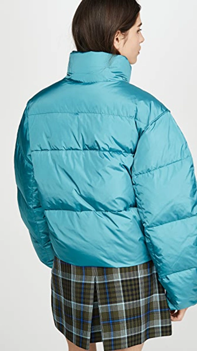 Shop Acne Studios Oliviera Tech Down Puffer In Ocean Blue