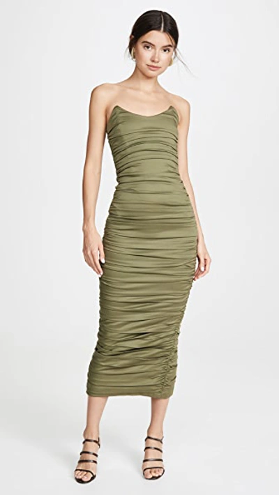 Shop Miaou Angelina Dress In Olive