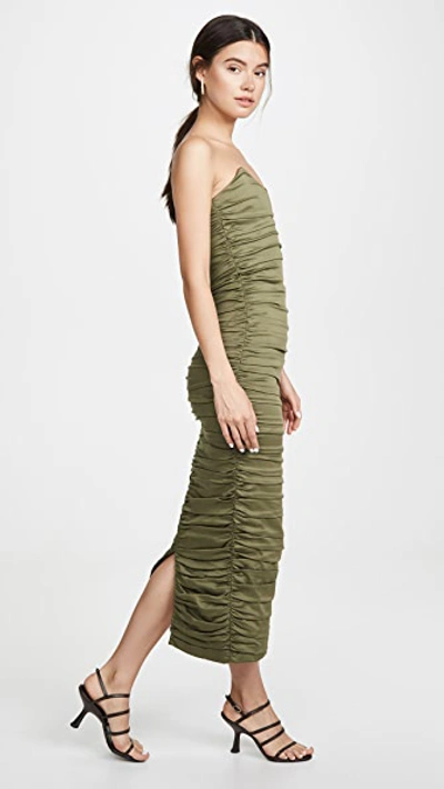 Shop Miaou Angelina Dress In Olive