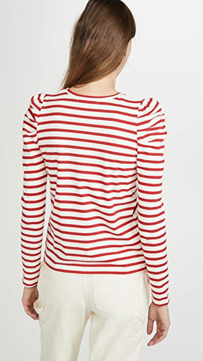 Shop Rebecca Minkoff Talia Pullover In Red/white