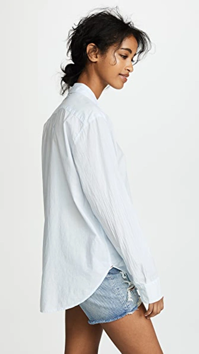 Shop Xirena Beau Button Down Shirt In Iris Blue