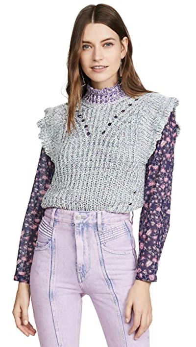 Shop Isabel Marant Étoile Laly Pullover In Aqua