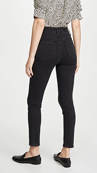 Shop Paige Margot Ankle Jeans With Front Yoke In Midnight Star
