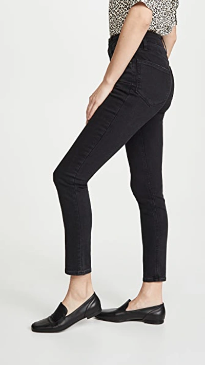 Shop Paige Margot Ankle Jeans With Front Yoke In Midnight Star