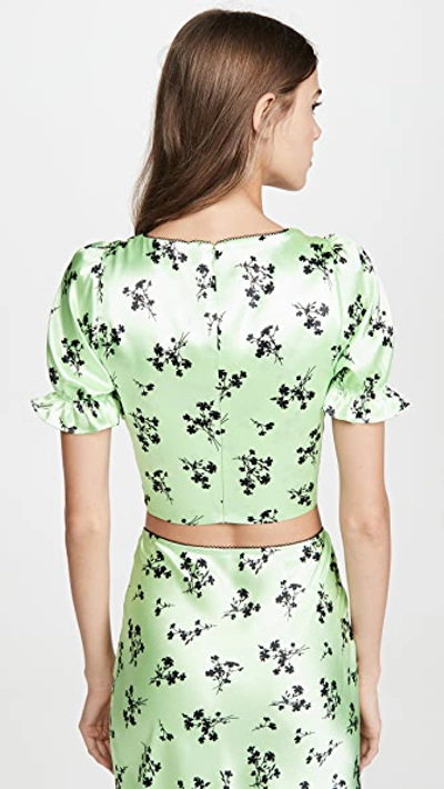 Shop Likely Mona Top In Pistachio/black