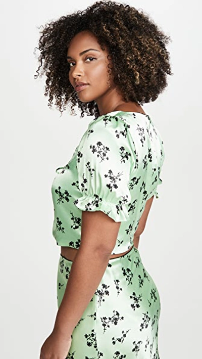 Shop Likely Mona Top In Pistachio/black