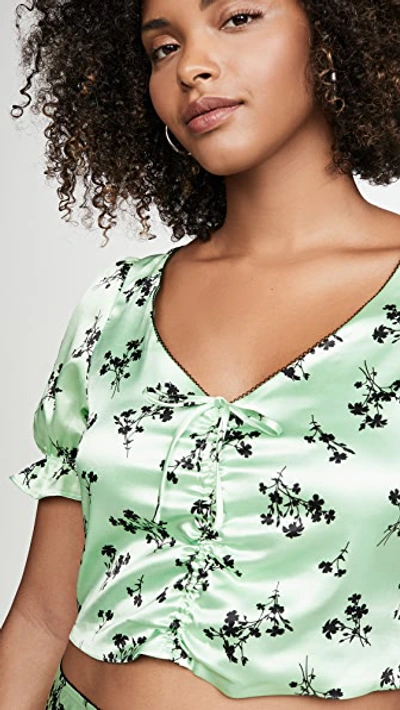 Shop Likely Mona Top In Pistachio/black