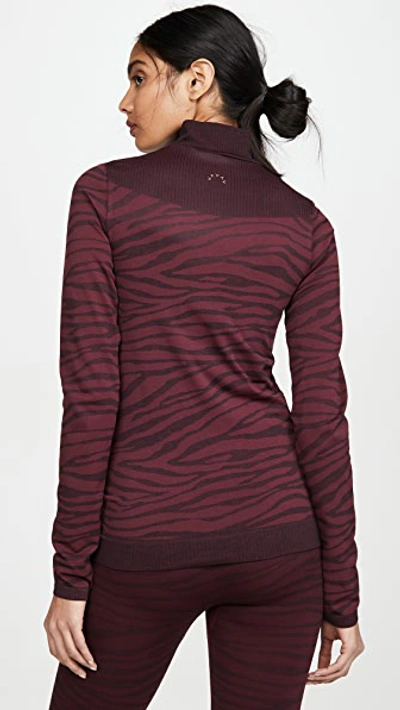 Shop Varley Laurel Ski Half Zip Pullover In Zinfandel Zebra