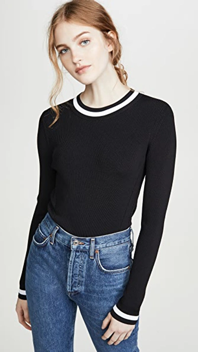 Shop Rag & Bone Priya Crew Sweater In Black