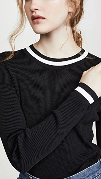 Shop Rag & Bone Priya Crew Sweater In Black