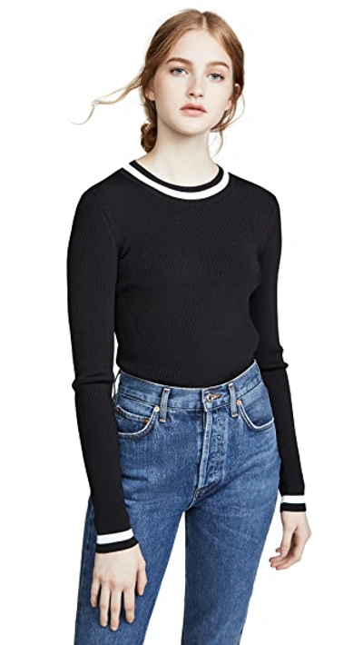 Shop Rag & Bone Priya Crew Sweater In Black