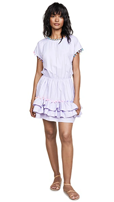 Shop Peixoto Nissi Pom Pom Dress In Lavender