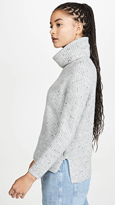 Shop Madewell Donegal Dakota Rib Play Belmont Sweater In Donegal Graphite