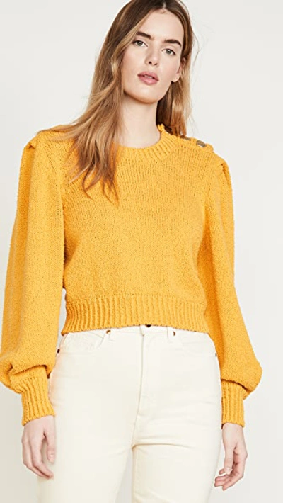 Shop Ronny Kobo Sallynna Sweater In Gold/yellow