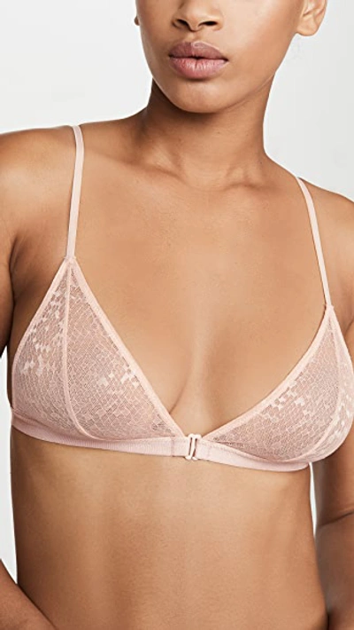 Shop Les Girls Les Boys Soft Triangle Bra In Dust Pink
