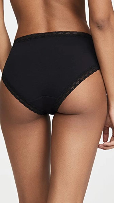Shop Natori Bliss Cotton French Cut Bikini Briefs In Black