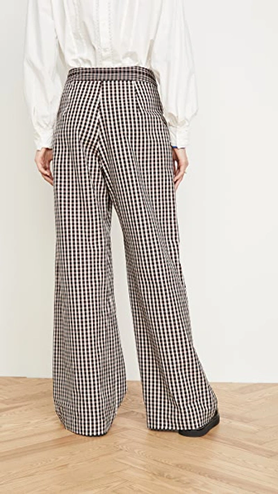 Shop Alix Of Bohemia Diana Houndstooth Trousers In Pink/black