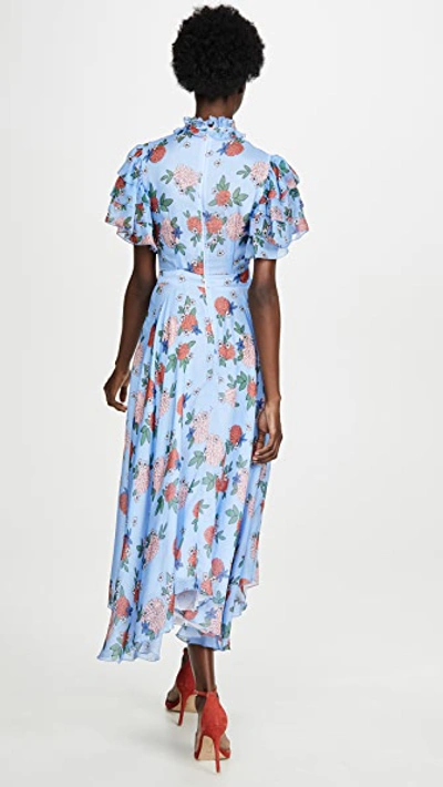 Shop Macgraw Sentimental Dress In Blue Floral