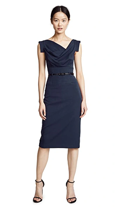 Shop Black Halo Jackie O Belted Dress Eclipse