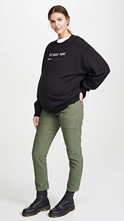 Shop Citizens Of Humanity Maternity Leah Cargo Pants In Fatigue