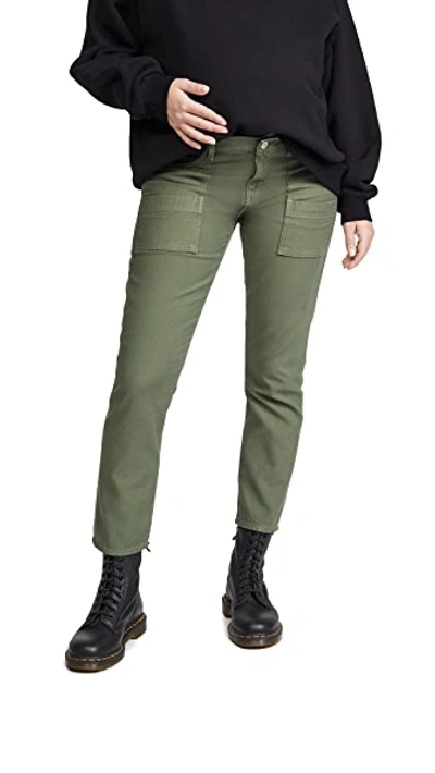 Shop Citizens Of Humanity Maternity Leah Cargo Pants In Fatigue