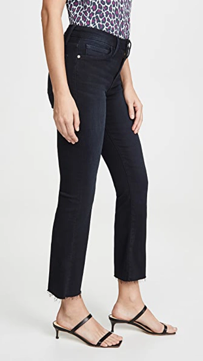 Shop Frame Le Crop Mini Boot Raw Edge Jeans In Marcella