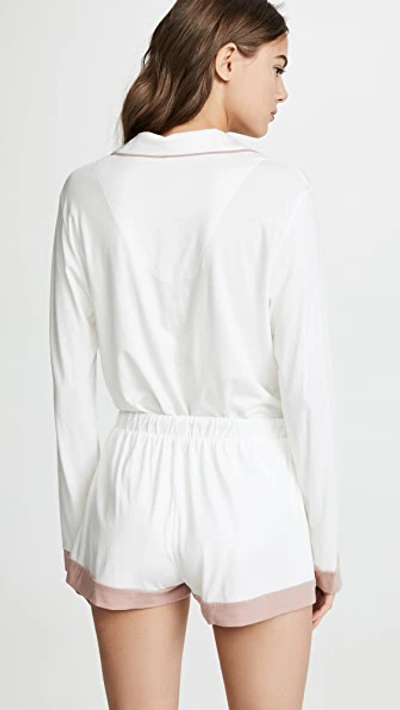 Cosabella Bella Long Sleeve Pj Set In Moon Ivory/mandorla