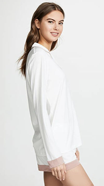 Cosabella Bella Long Sleeve Pj Set In Moon Ivory/mandorla