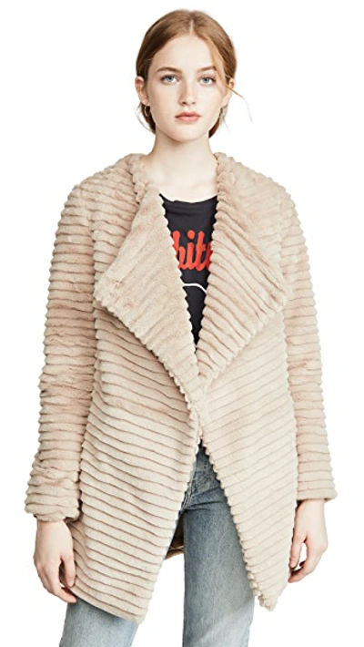 Shop Bb Dakota Fab Moment Faux Fur Jacket In Tan