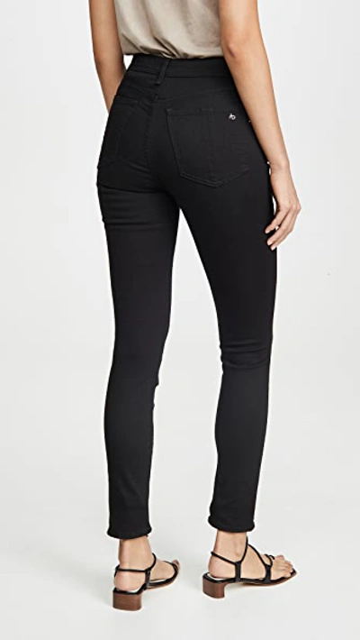 Shop Rag & Bone Nina High Rise Skinny Jeans In No Fade Black
