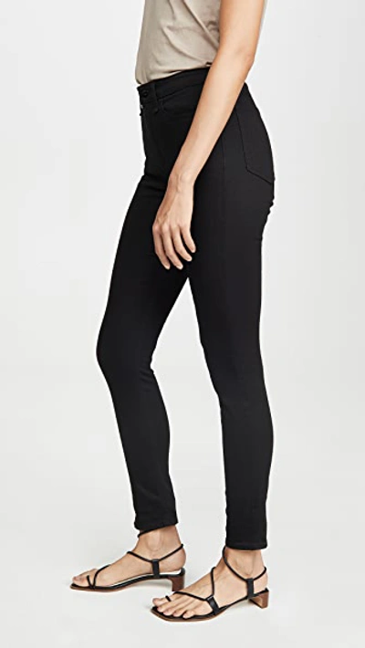 Shop Rag & Bone Nina High Rise Skinny Jeans In No Fade Black