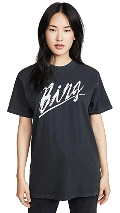 Shop Anine Bing Bing Tee In Vintage Black