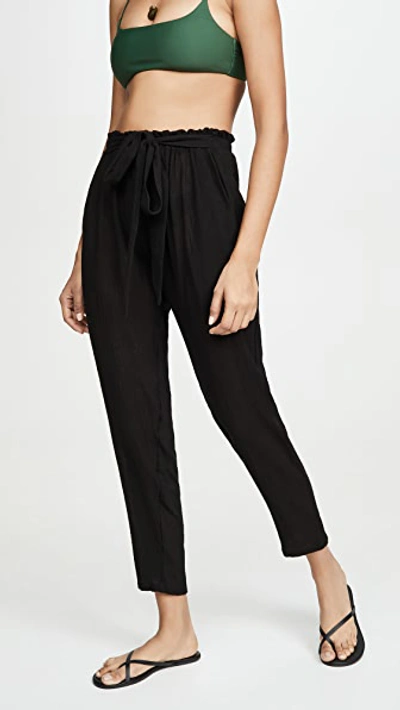 Shop Eberjey So Solid Summer Of Love Hudson Pants In Black